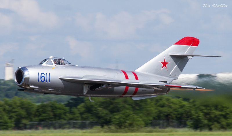 Randy Ball takes off in his MiG-17F